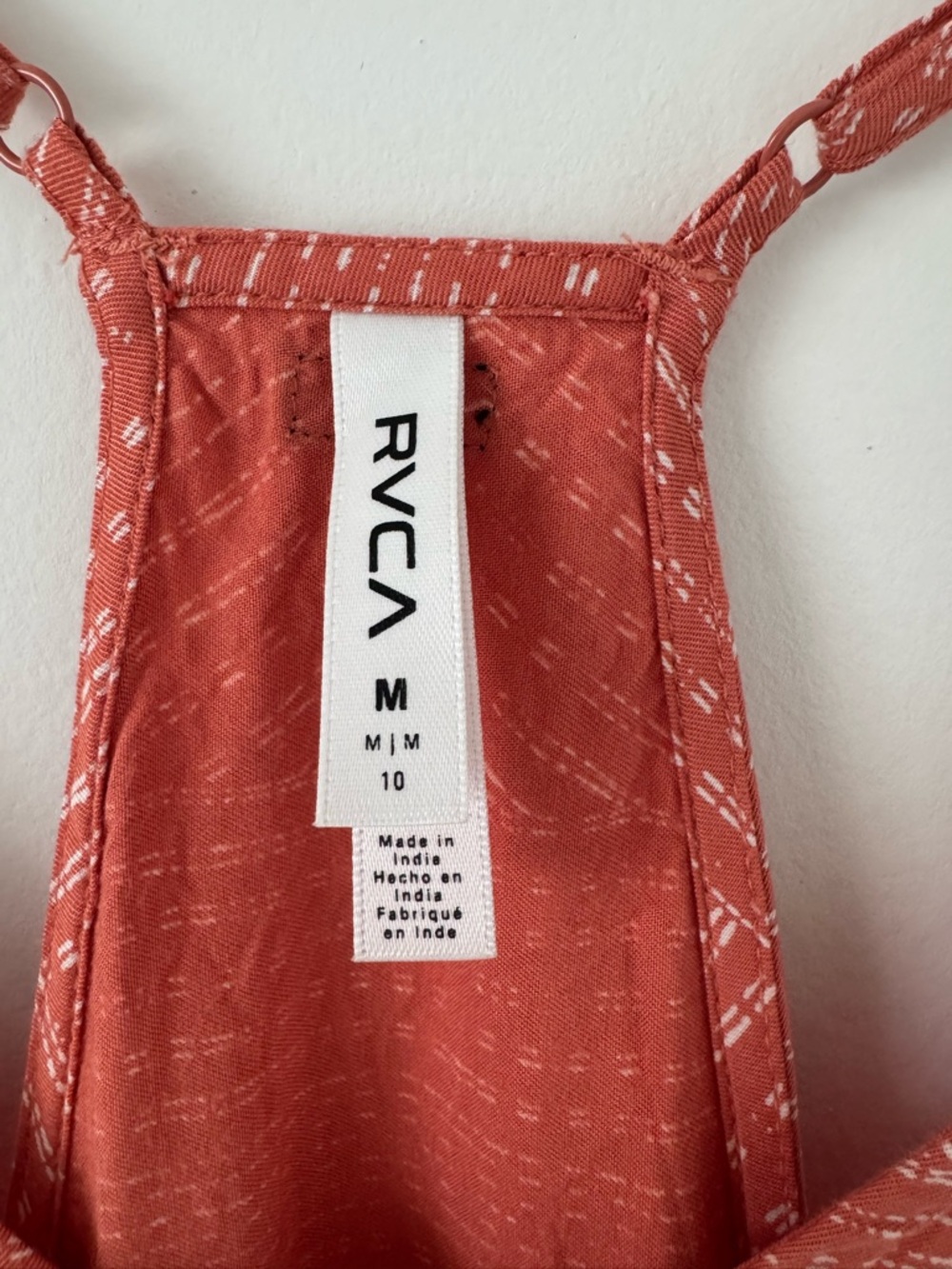 RVCA Rust Red Printed Mini Dress - Picture 2 of 3